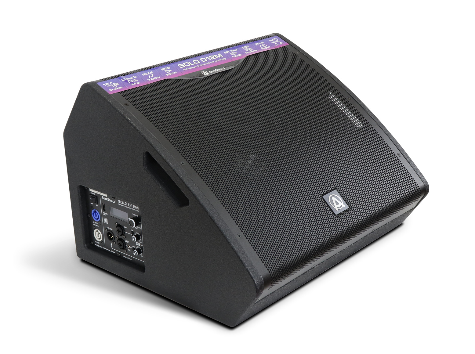 AuraSonics SOLO D12M активный сценический монитор, 12" коаксиальный, 1000 Вт, DSP