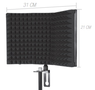 AuraSonics AS2 акустический экран для микрофонов 31x21 см, настольная стойка в комплекте