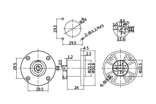 AuraSonics SC4FR панельный разъем 4-контактный спикон female, круглый фланец