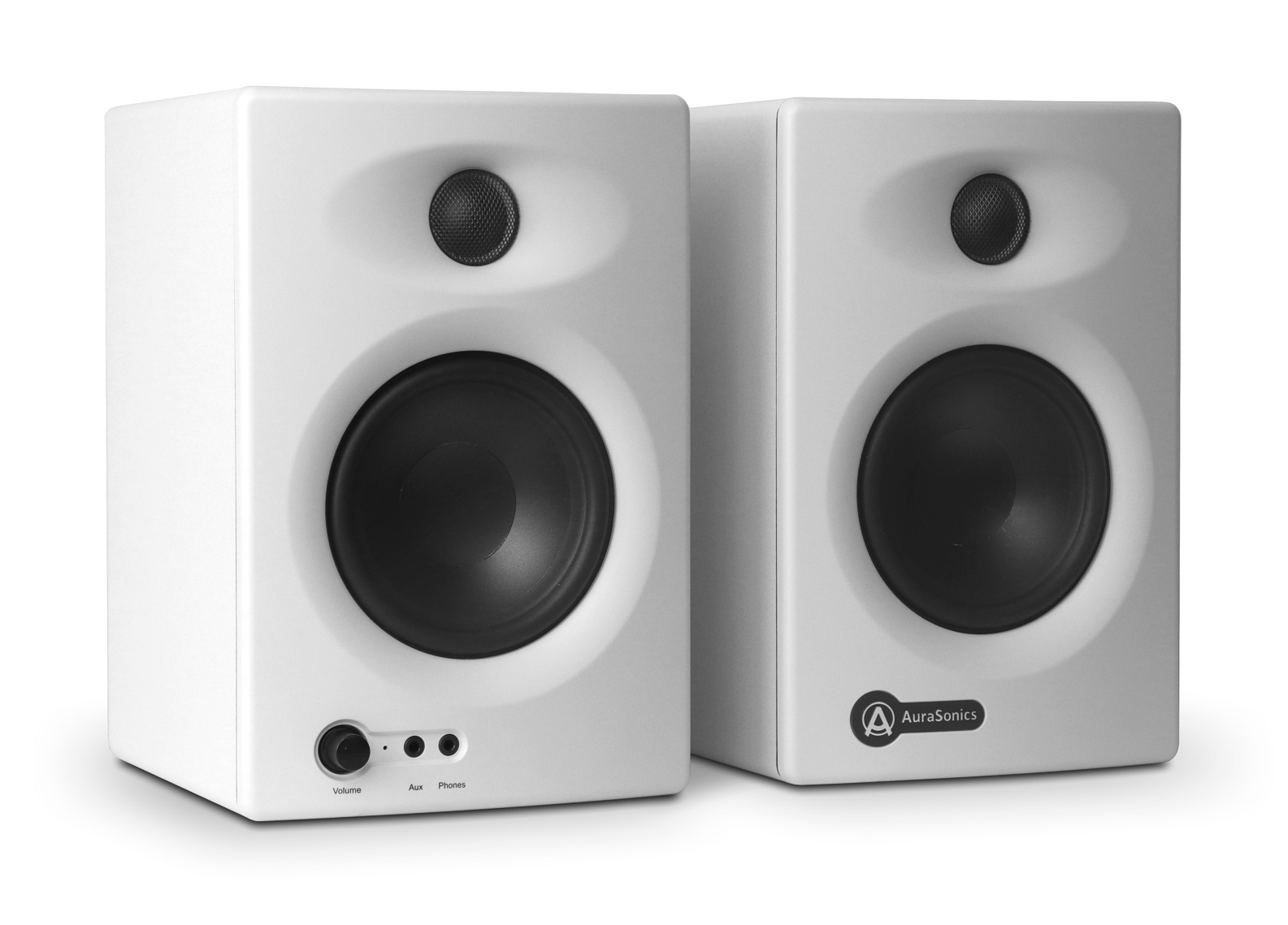 AuraSonics KN4.5BT-WH активные мультимедиа-мониторы(пара)НЧ4,5"+ВЧ1" 2x30Вт 70-20000Гц 100дБ