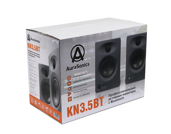 AuraSonics KN3.5BT активные мультимедиа-мониторы(пара) НЧ3,5"+ВЧ1"2x30Вт 80-20000Гц 100дБ(пик), Blue