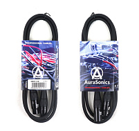 AuraSonics XMXF-1.5B кабель микрофонный XLR(F)-XLR(M), 1.5м, 24AWG, 0.23мм², черный