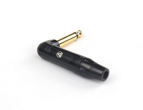 AuraSonics JMA2R-BG кабельный разъем угловой Jack 6,3мм TS (моно) штекер, позолоченные контакты