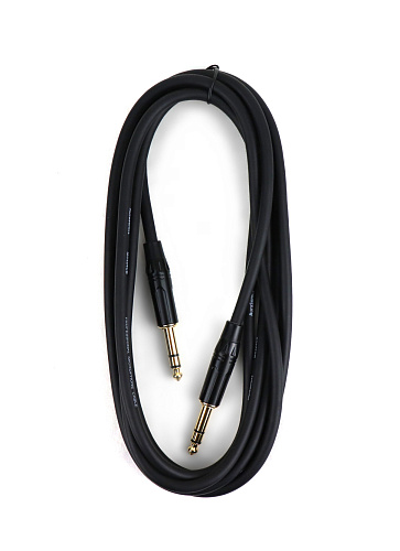 AuraSonics J63J63TRSG-3BK балансный кабель Jack TRS 6.3мм - Jack TRS 6.3мм, 3м, позолоченные разъёмы