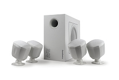 AuraSonics QUADRATE-WH комплект настенный сабвуфер 6,5" и 4 сателлита 3", встроенный кроссовер