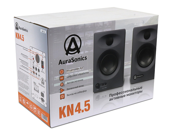 AuraSonics KN4.5 активные мультимедиа-мониторы (пара) НЧ4,5"+ВЧ1" 2x30Вт 70-20000Гц 100дБ(пик)