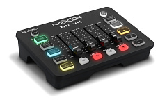 AuraSonics MIXION USB-аудиоинтерфейс, микшер, для геймеров и стримеров, 4 фейдера, кнопки MUTE, эффе