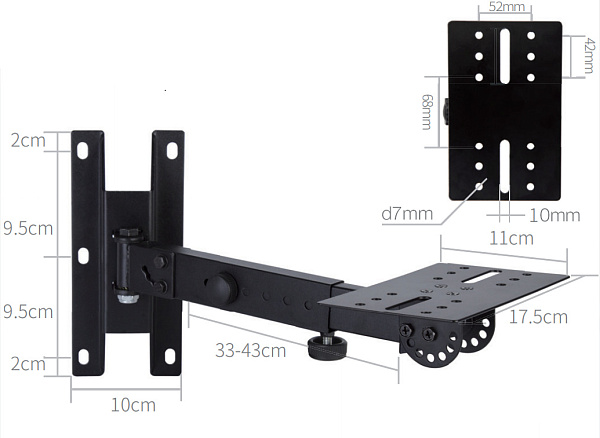 AuraSonics WLB2 комплект настенных кронштейнов (ПАРА) для акустических систем, сталь