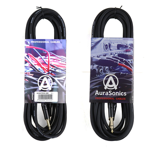 AuraSonics J63J63TRSG-6BK балансный кабель Jack TRS 6.3мм - Jack TRS 6.3мм, 6м, позолоченные разъёмы
