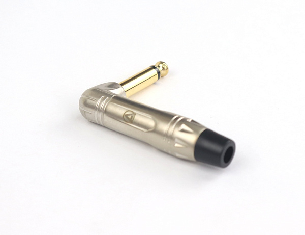 AuraSonics JMA2R-G кабельный разъем угловой Jack 6,3мм TS (моно) штекер, позолоченные контакты,матов
