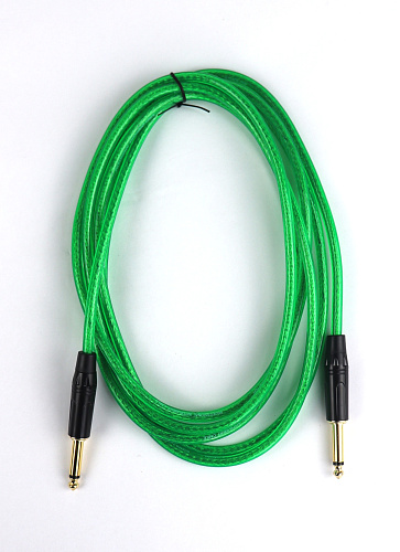 AuraSonics J63J63-3TGR гитарный кабель Jack TS 6.3мм - Jack TS 6.3мм 3м, 24AWG, 0.22мм², зеленый