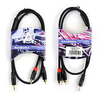 AuraSonics J35Y2RCA-1 аудио Y-кабель jack 3.5 -> 2 x RCA, 1м
