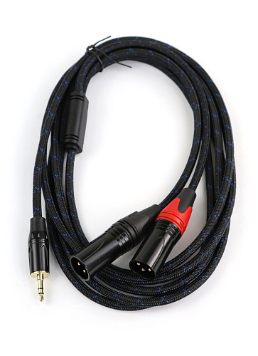 AuraSonics J35Y2XM-3 аудио Y-кабель jack 3.5 -> 2 x XLR, 3м
