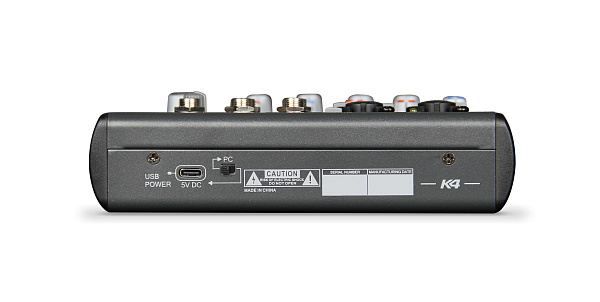 AuraSonics K4 компактный микшерный пульт 2 мик.+1 лин.стерео+FXстерео+дополнительный стереоканал со 