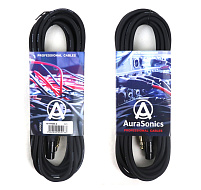 AuraSonics XFJTRSM-6 кабель микрофонный XLR3(f) - 1/4" Jack TRS, 6м, черный