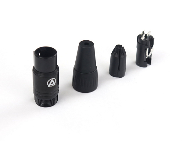 AuraSonics X3F-B кабельный разъем 3-контактный XLR female, посеребренные контакты, черный