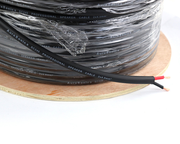AuraSonics SC240 акустический кабель 2x4мм²,11 AWG, Ø9.6мм ,бескислородная медь (OFC), бухта 100м