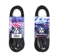 AuraSonics XMXF-2.5B кабель микрофонный XLR(F)-XLR(M), 2.5м, 24AWG, 0.23мм², черный