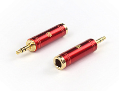 AuraSonics J63J35 переходник  Jack TRS 6.3мм female -> Jack TRS 3.5мм male, позолоченные контакты