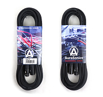AuraSonics XMXF-7B кабель микрофонный XLR(F)-XLR(M), 7м, 24AWG, 0.23мм², черный