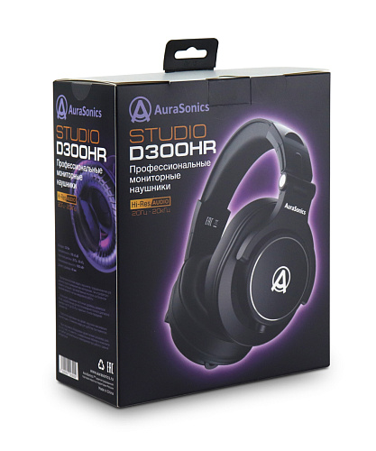 AuraSonics STUDIO D300HR наушники проводные, закрытые, драйверы 40мм, 20-20 000 Гц