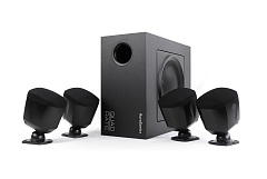 AuraSonics QUADRATE-BK комплект настенный сабвуфер 6,5" и 4 сателлита 3", встроенный кроссовер