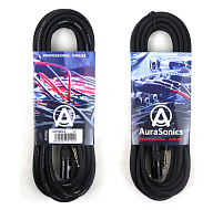 AuraSonics XMJTRSM-6 кабель микрофонный XLR3(m) - 1/4" Jack TRS, 6м, черный