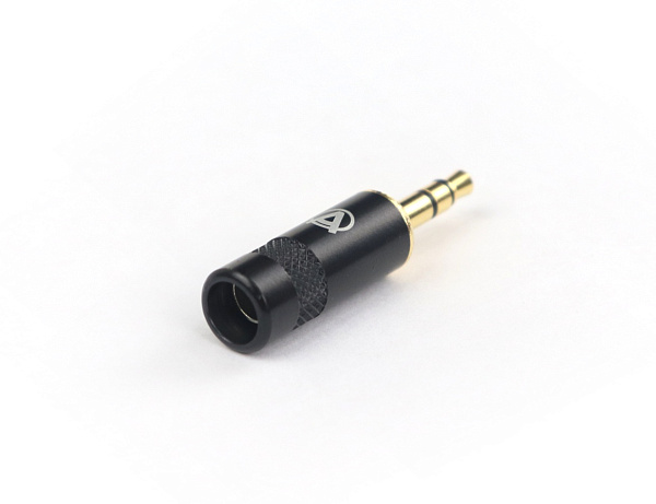 AuraSonics J35BG кабельный разъем Jack 3,5мм TRS (стерео) штекер, черный, позолоченные контакты