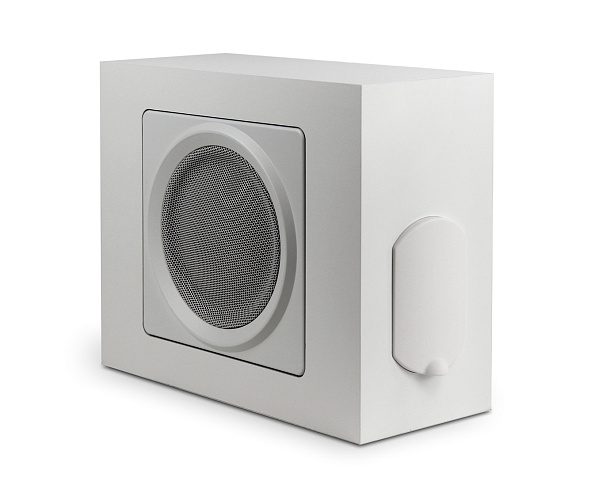 AuraSonics QUADRATE SUB-WH компактный настенный сабвуфер 6,5", 70/100B-80/40/20/10 Вт, 80Вт/8Ом