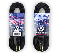 AuraSonics J63J63-10 гитарный кабель Jack TS 6.3мм - Jack TS 6.3мм 10м,24AWG, 0.22мм², черный