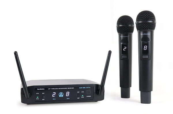 AuraSonics DUET 20S2 DIGITAL двойная цифровая радиосистема с ручными передатчиками, 8 каналов, pi/4-