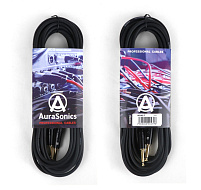 AuraSonics J63J63-7 гитарный кабель Jack TS 6.3мм -  Jack TS 6.3мм, 7м, 24AWG, 0.22мм²,черный