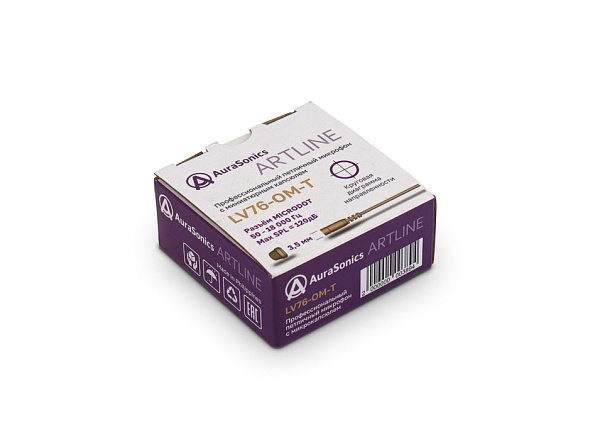AuraSonics ARTLINE LV76-OM-T петличный круговой микрофон, разъем MicroDot, цвет телесный 